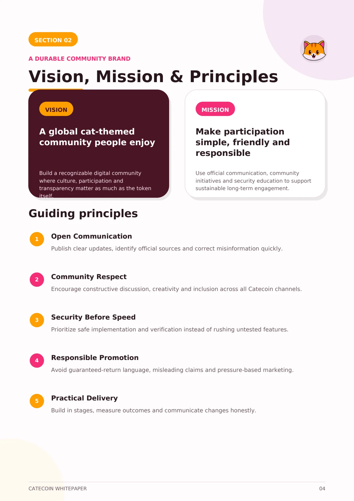 Catecoin Whitepaper page 4