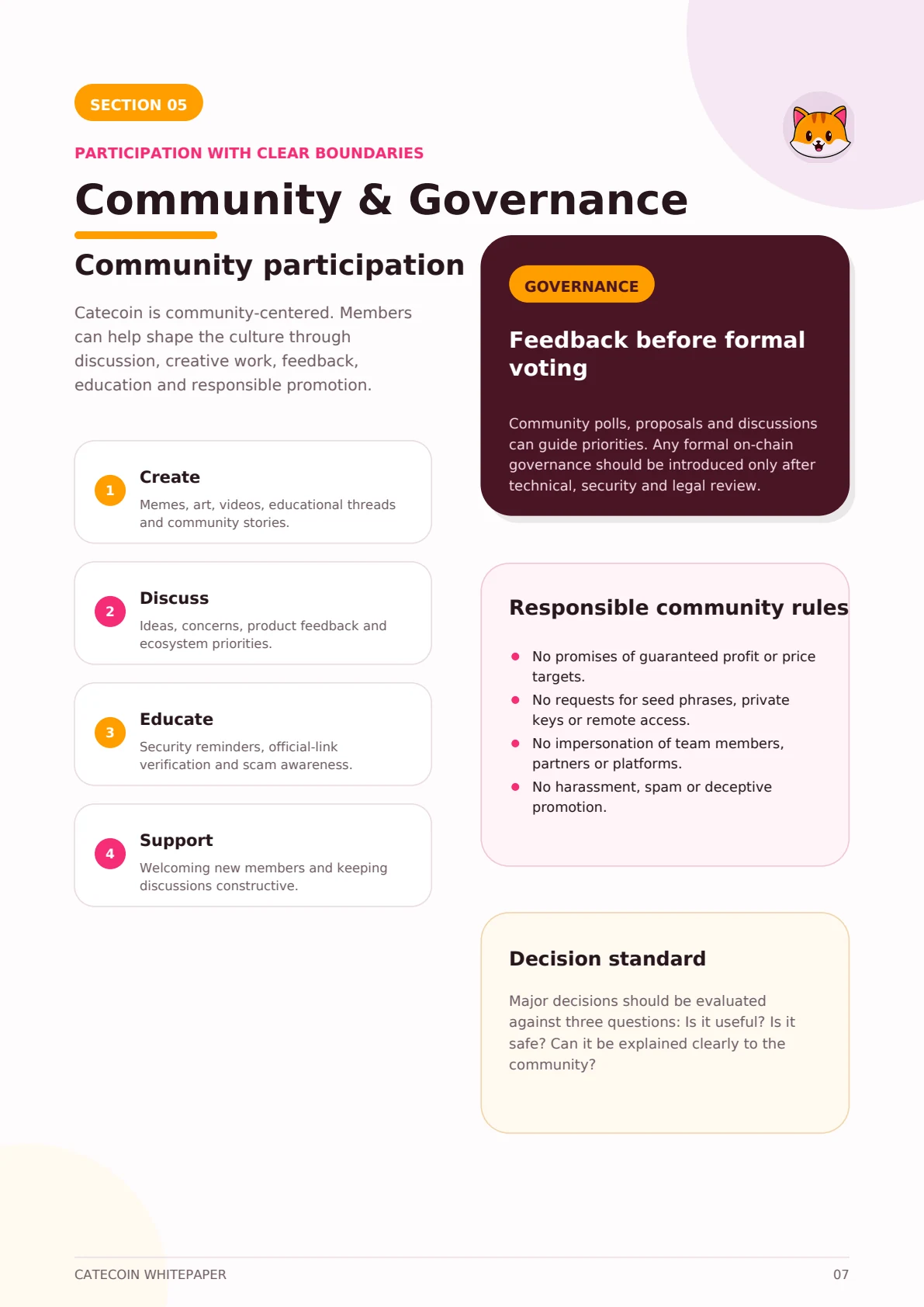 Catecoin Whitepaper page 7